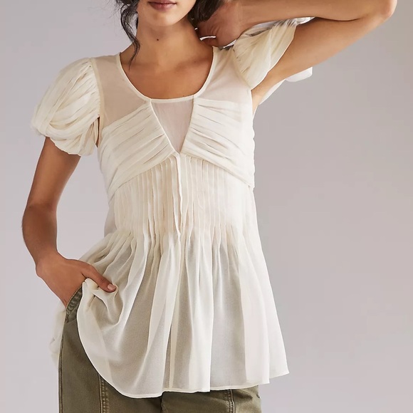 Anthropologie/Flower That Girl bohemian flowy top, tags on, never worn. - Picture 5 of 5